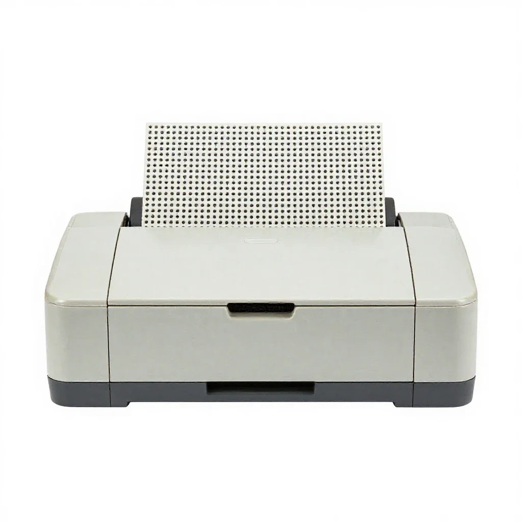 Dot matrix printer isolated on a white background