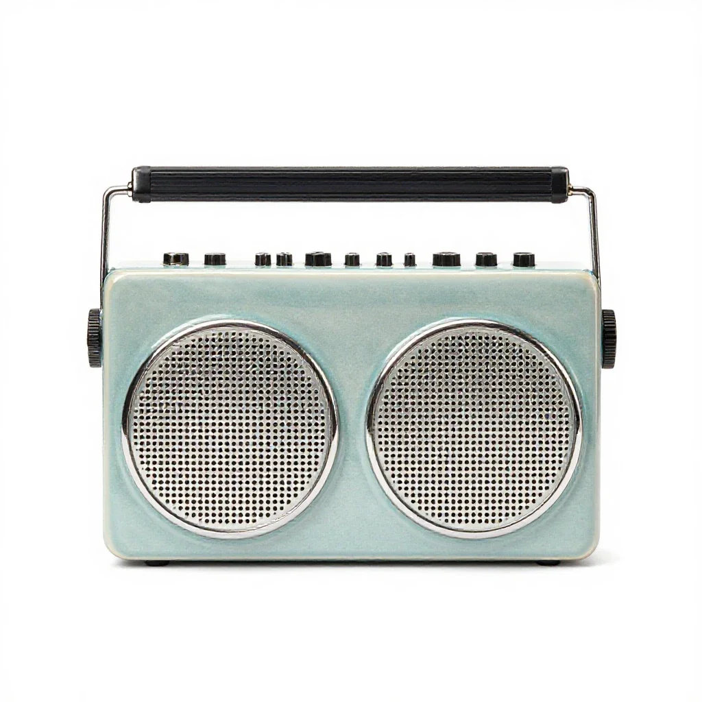 Ghetto blaster isolated on a white background
