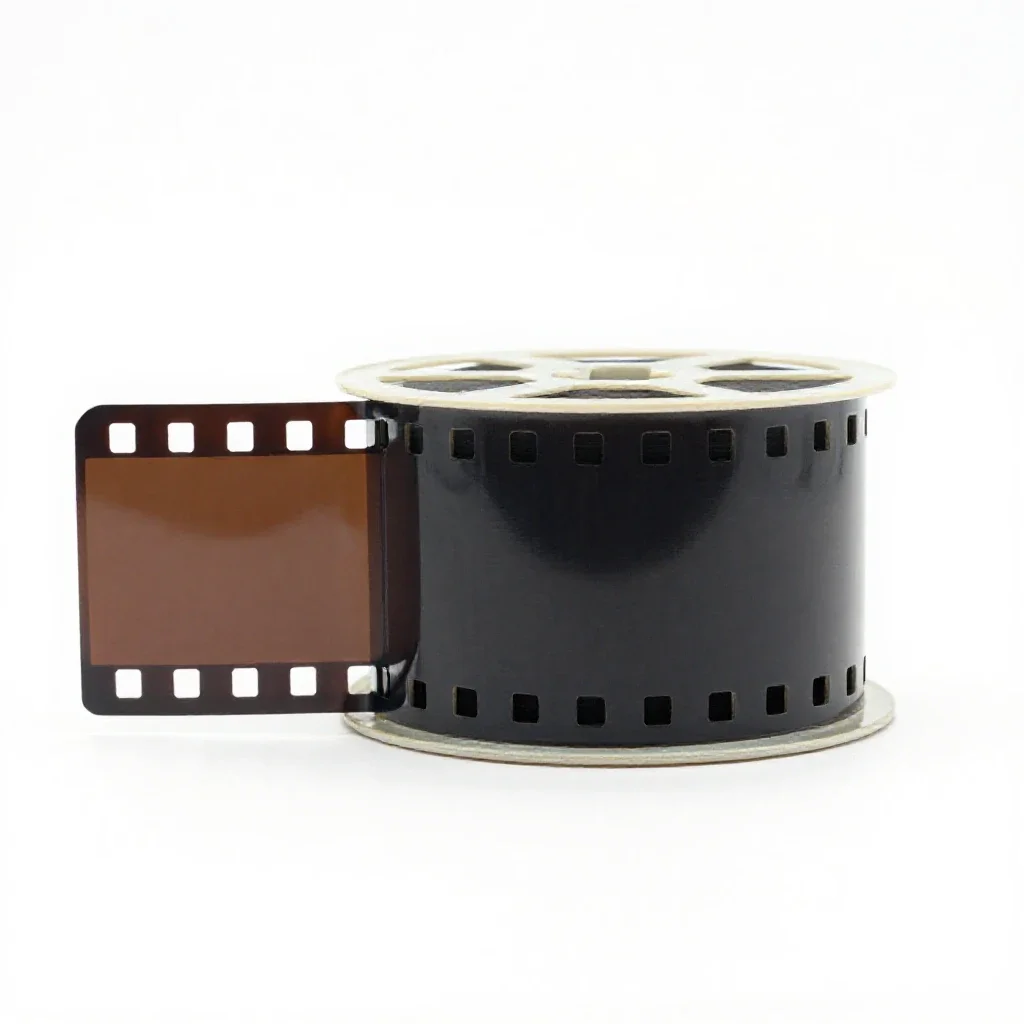 Motion-picture film isolated on a white background