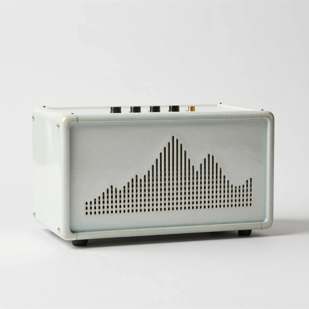 Audio amplifier isolated on a white background