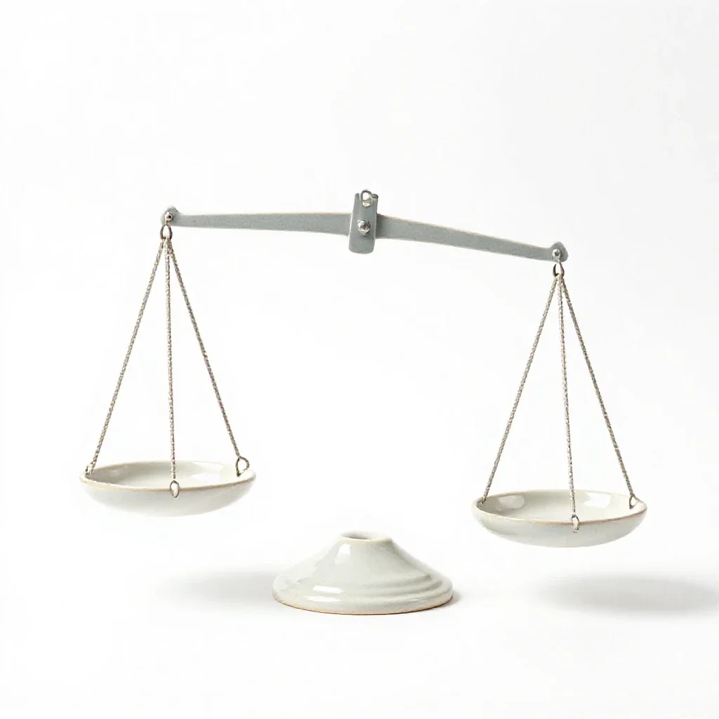 Beam balance isolated on a white background