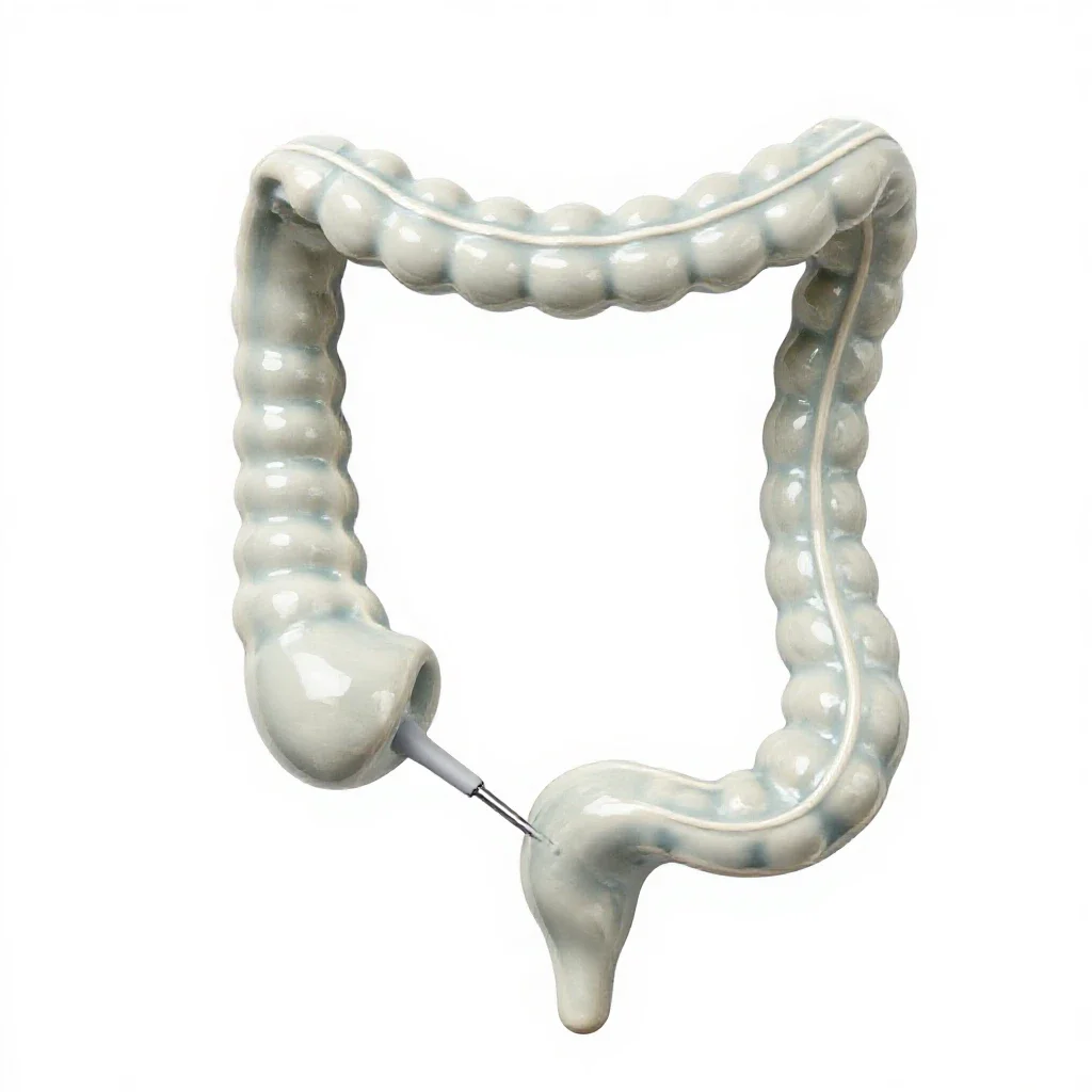 Colonoscope isolated on a white background