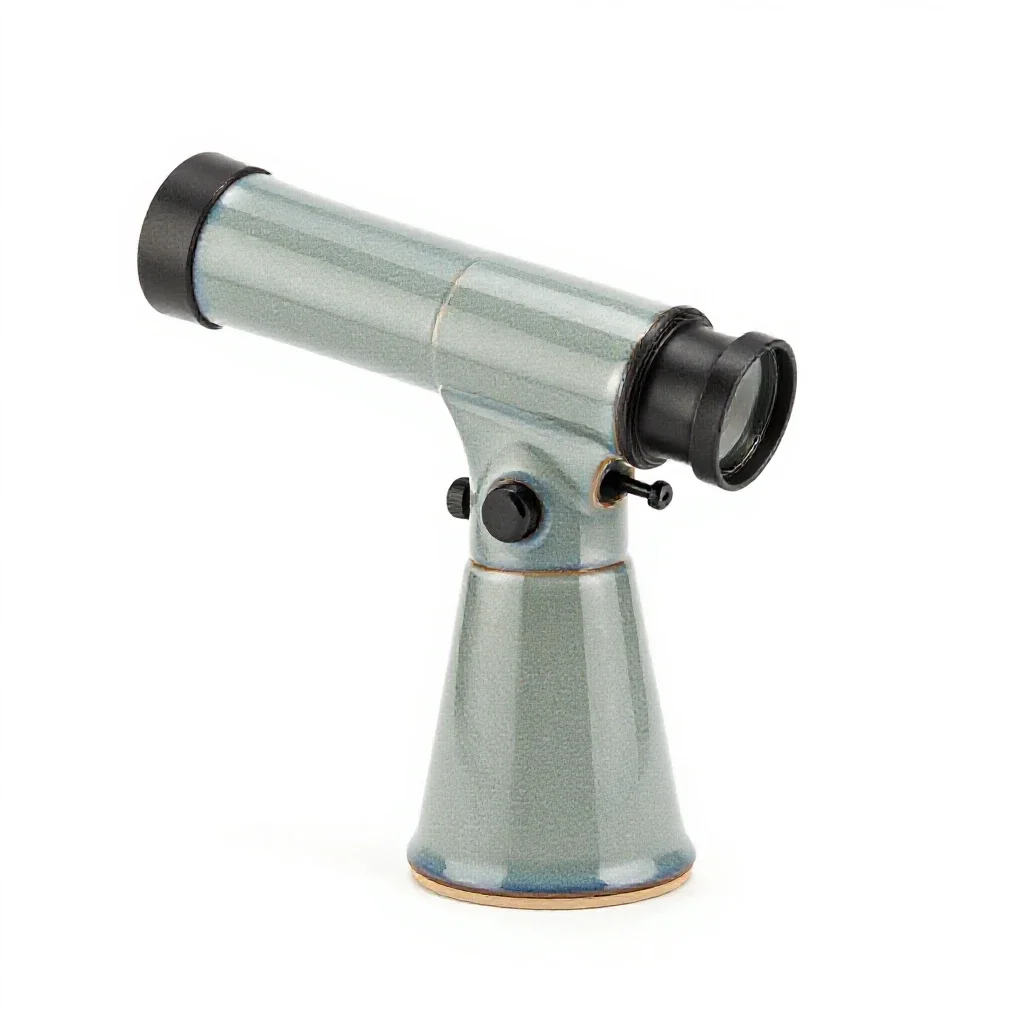 Coude telescope isolated on a white background