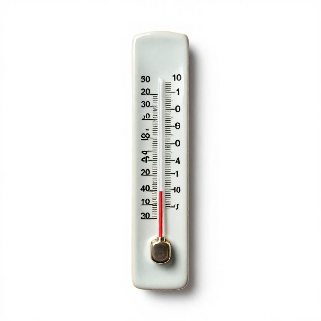 Dry-bulb thermometer isolated on a white background