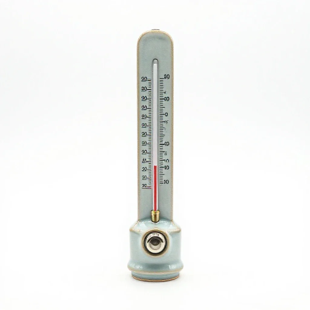 Gas thermometer isolated on a white background