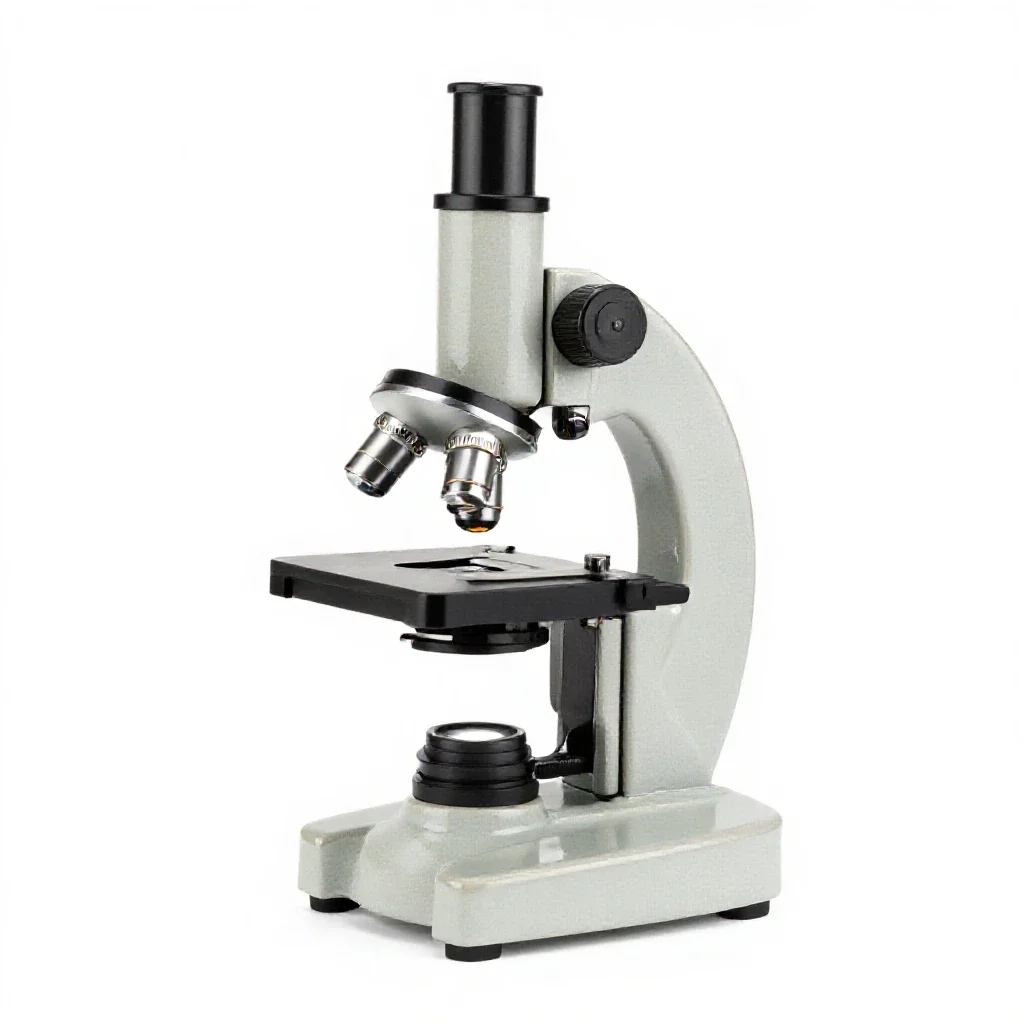 Light microscope isolated on a white background
