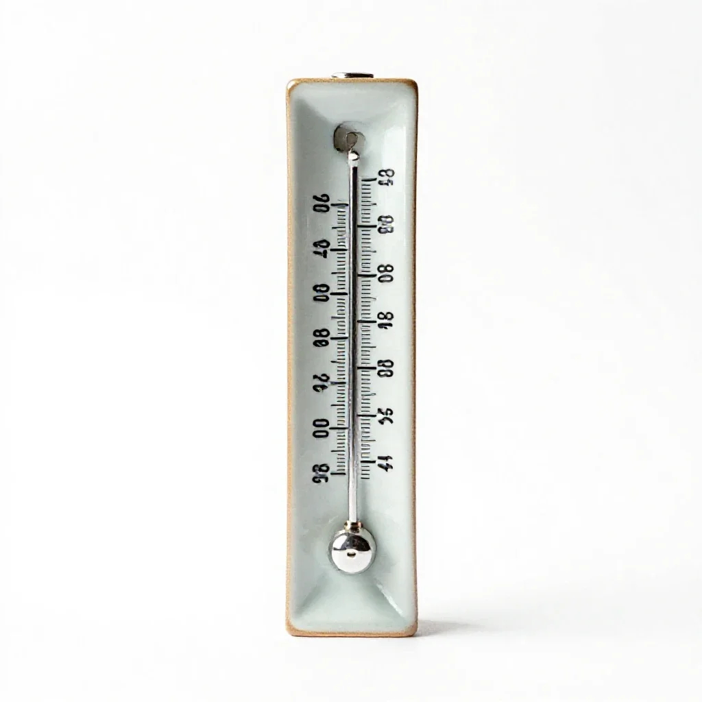 Mercury barometer isolated on a white background