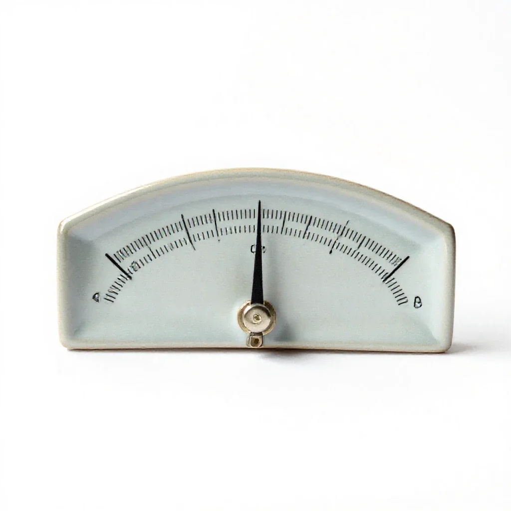 Moving-coil galvanometer isolated on a white background