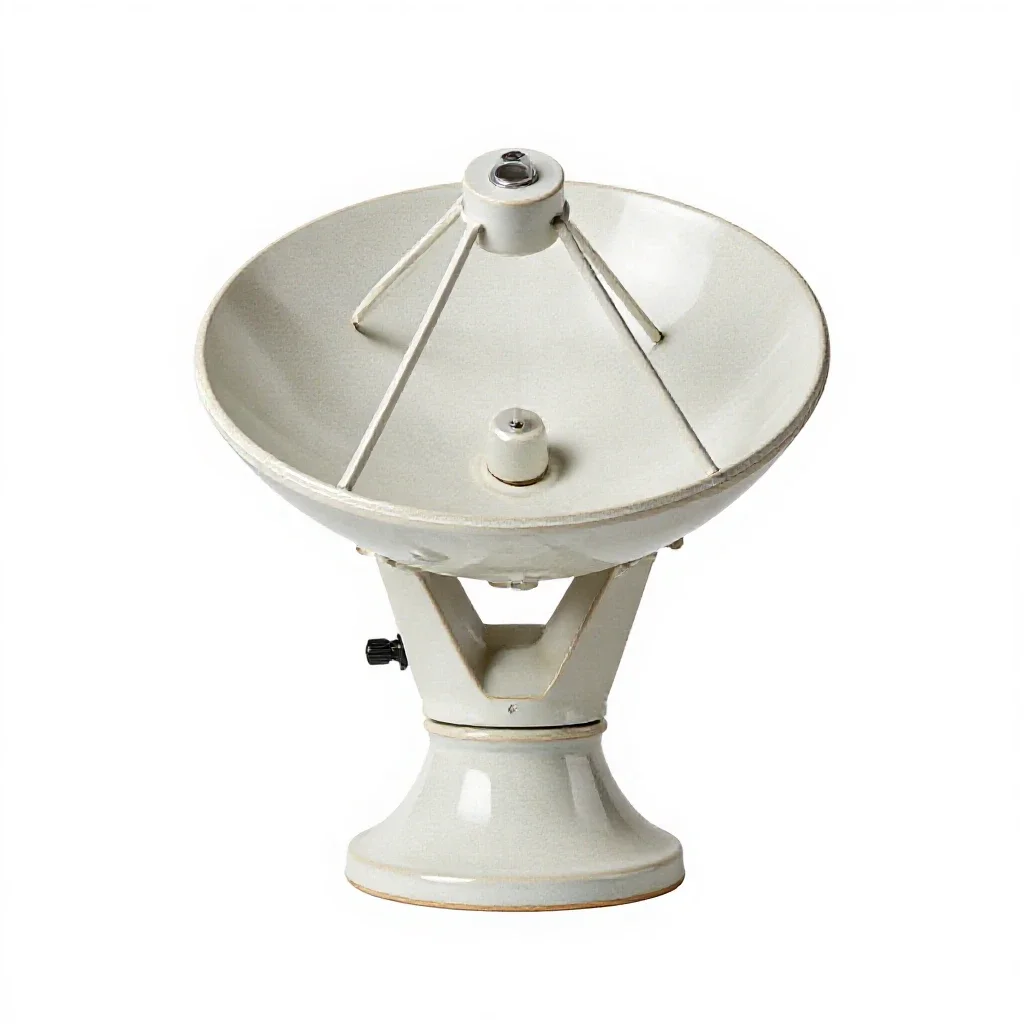 Radio telescope isolated on a white background