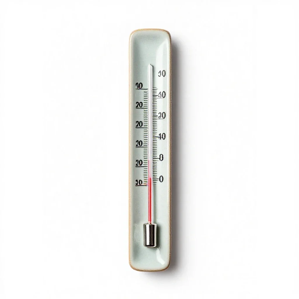 Alcohol thermometer isolated on a white background