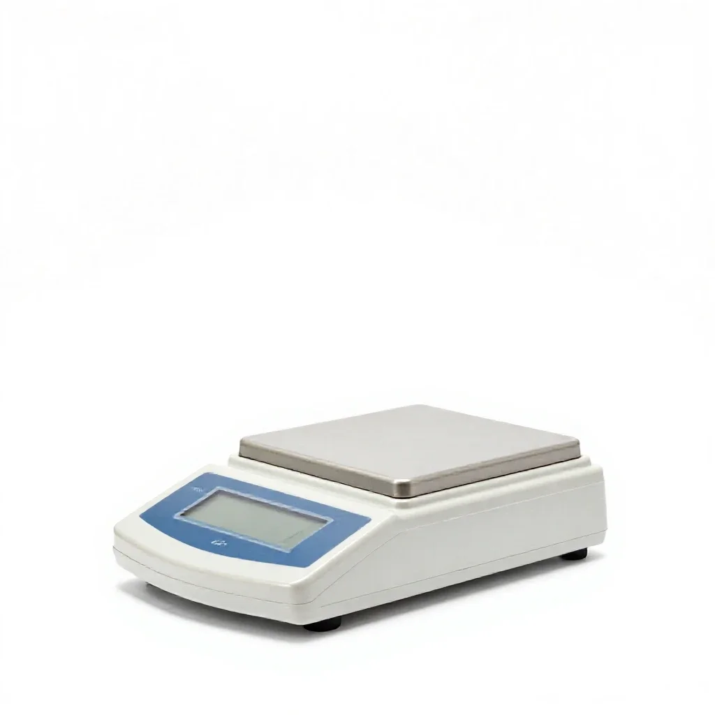 Analytical balance isolated on a white background