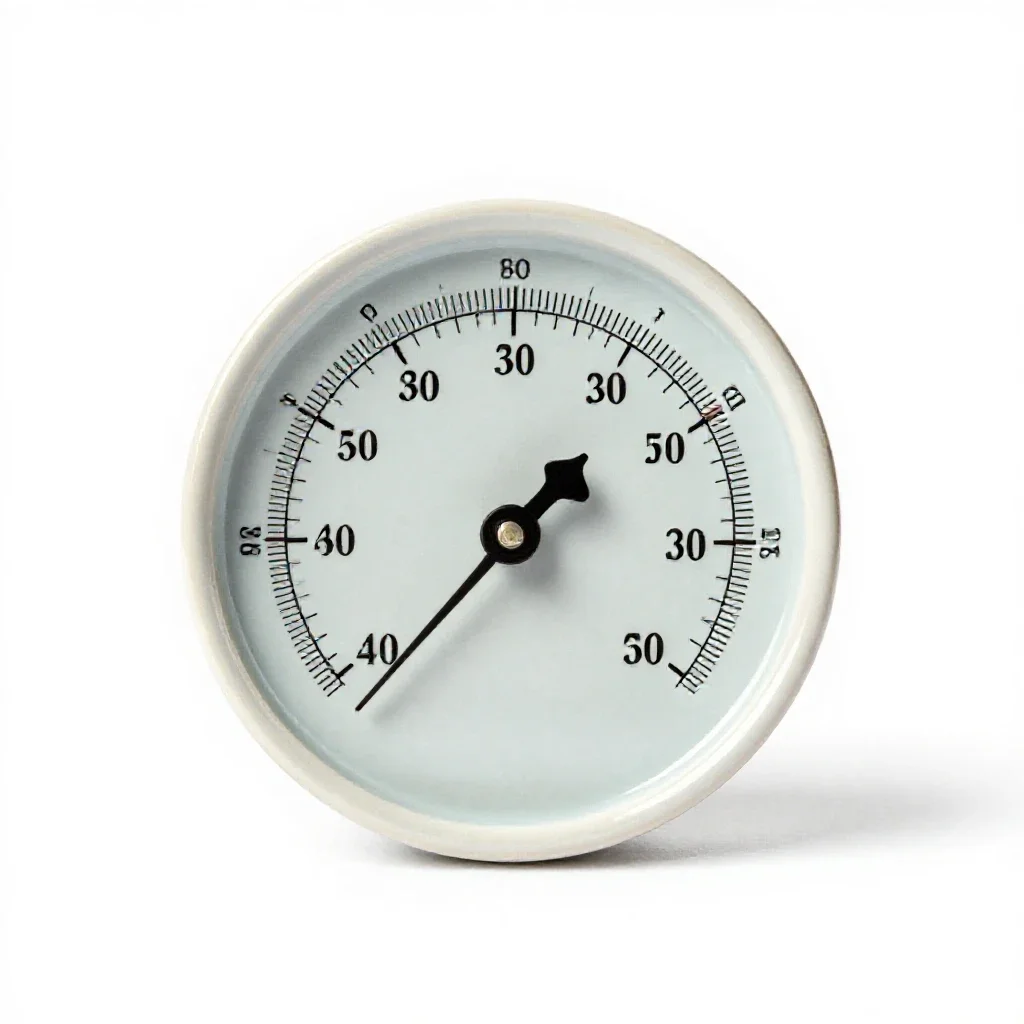 Aneroid barometer isolated on a white background
