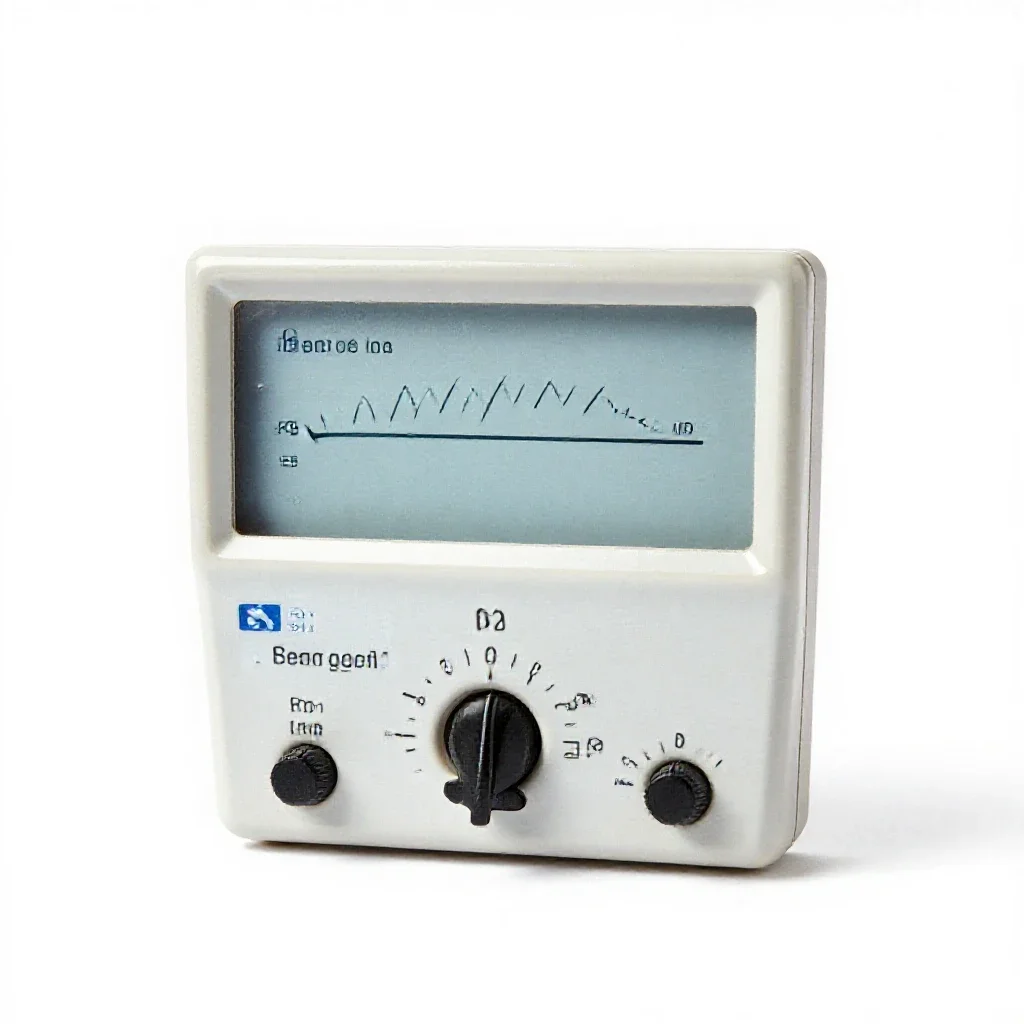 Electronic voltmeter isolated on a white background