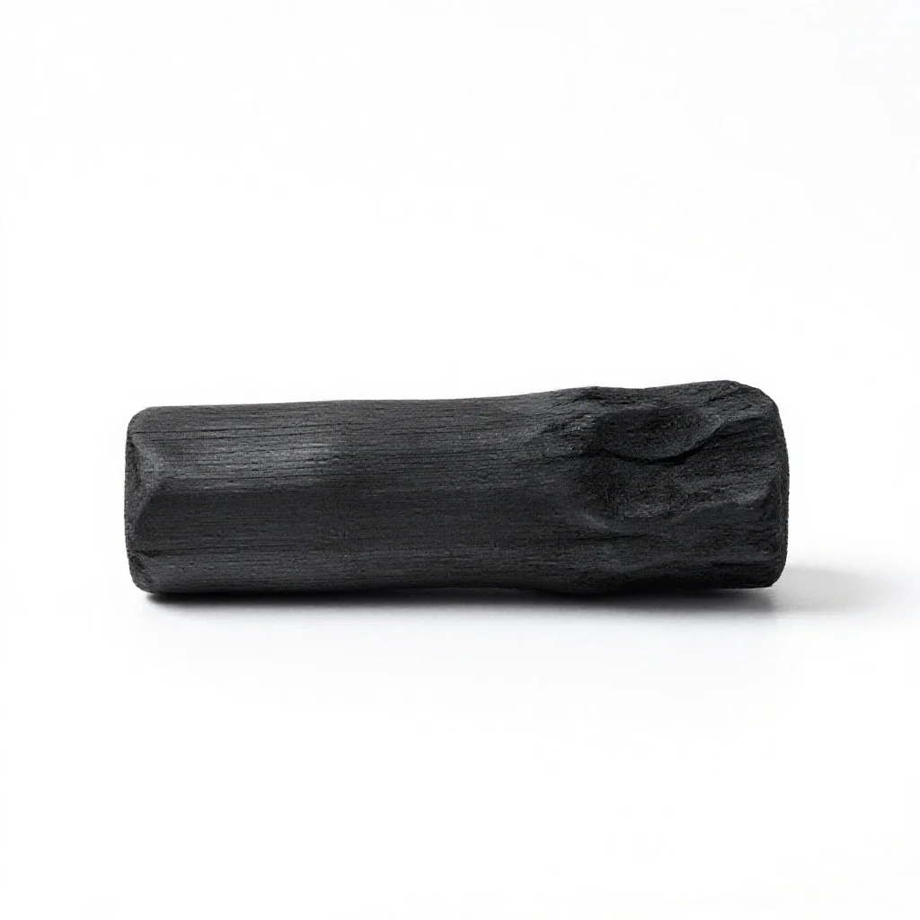 Charcoal isolated on a white background
