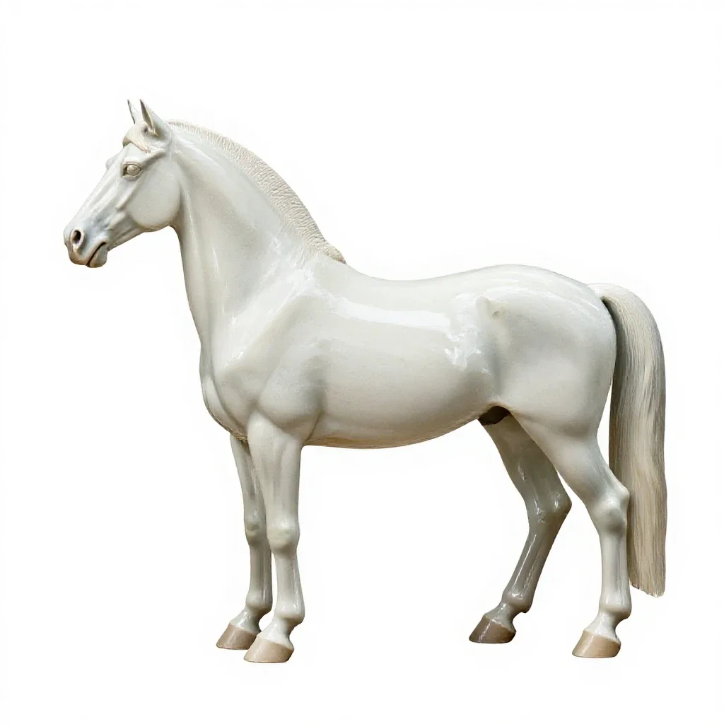 Warhorse isolated on a white background