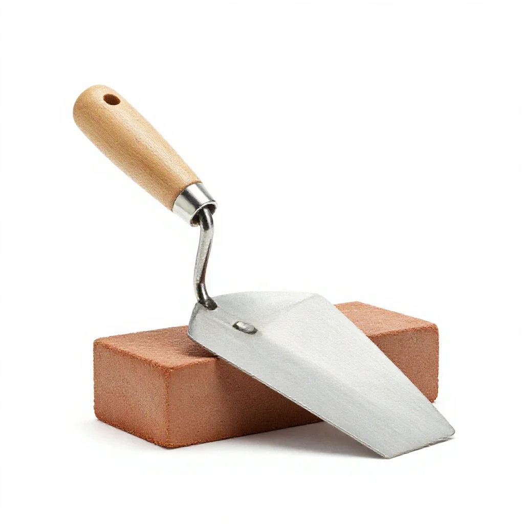 Brick trowel isolated on a white background