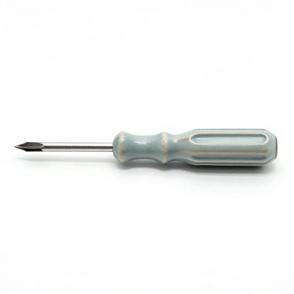 Flat tip screwdriver isolated on a white background