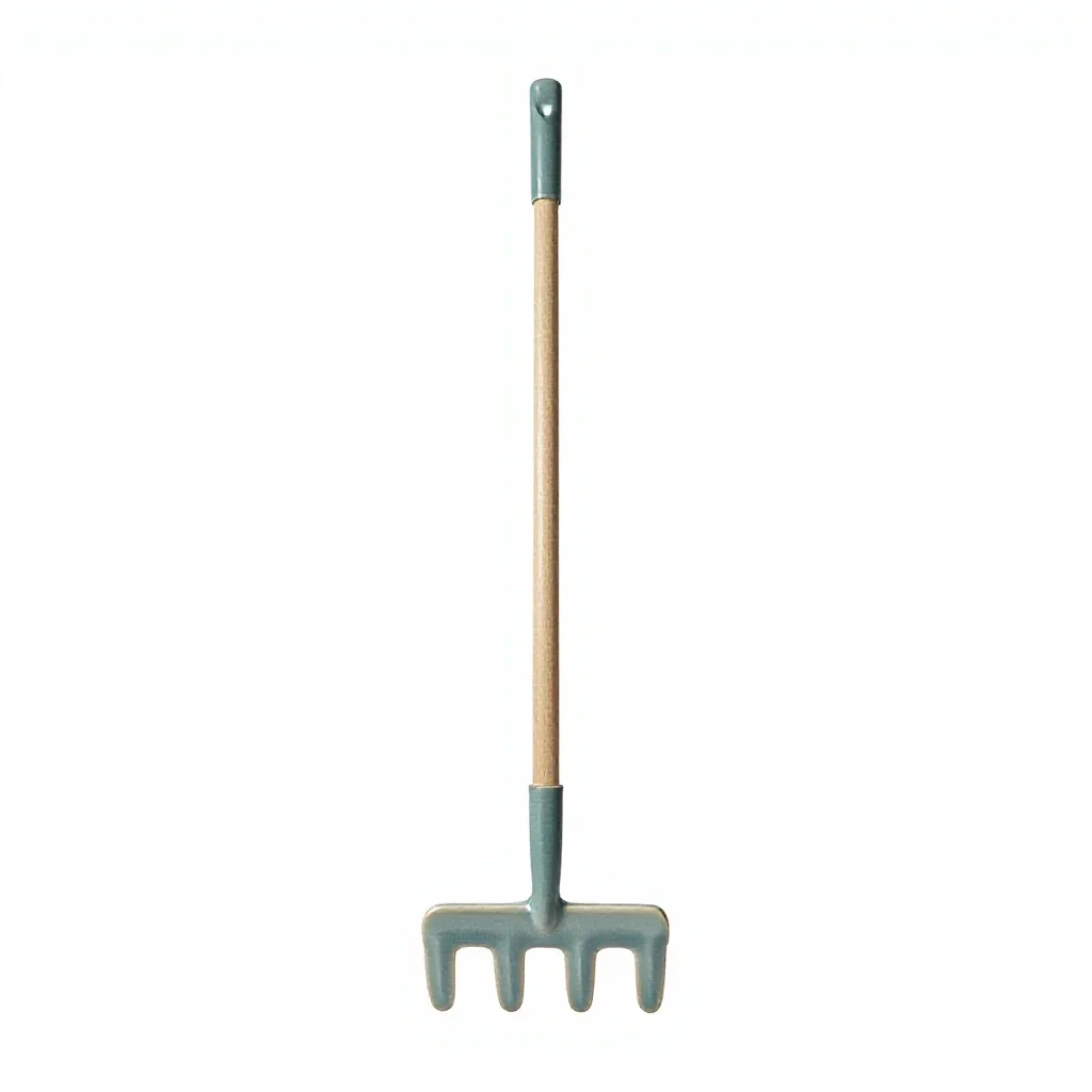 Garden rake isolated on a white background
