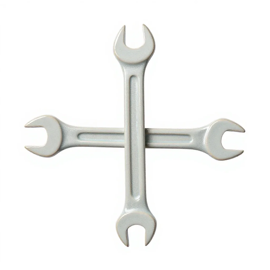 Hook wrench isolated on a white background