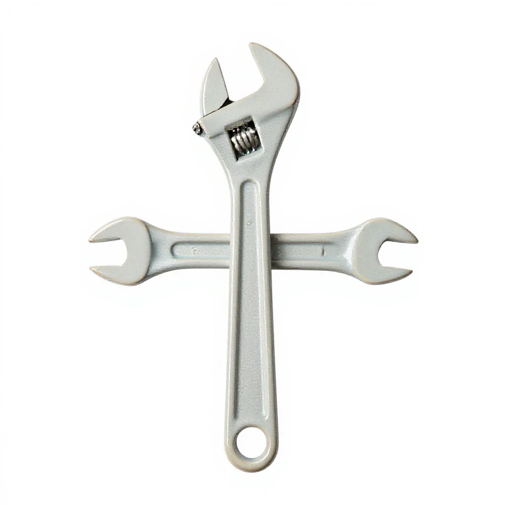 Pipe wrench isolated on a white background