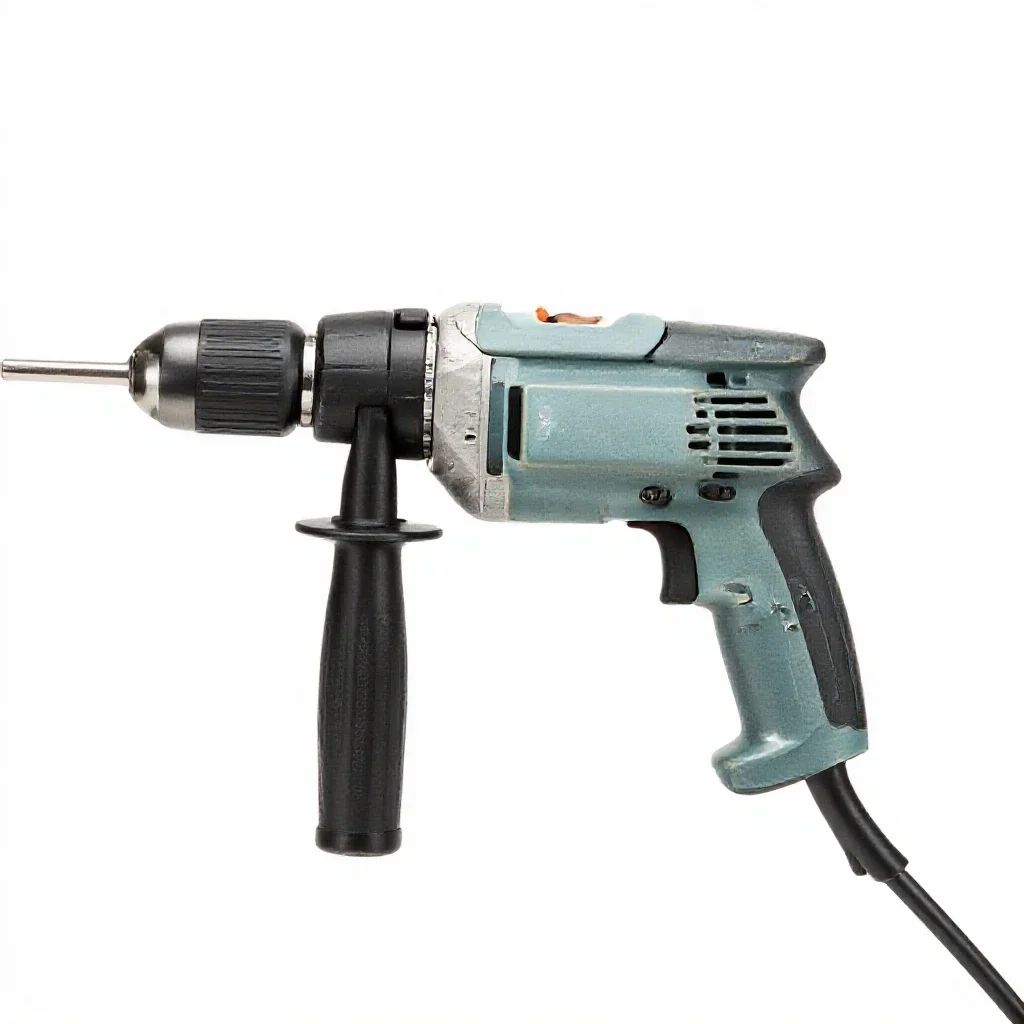 Pneumatic drill isolated on a white background