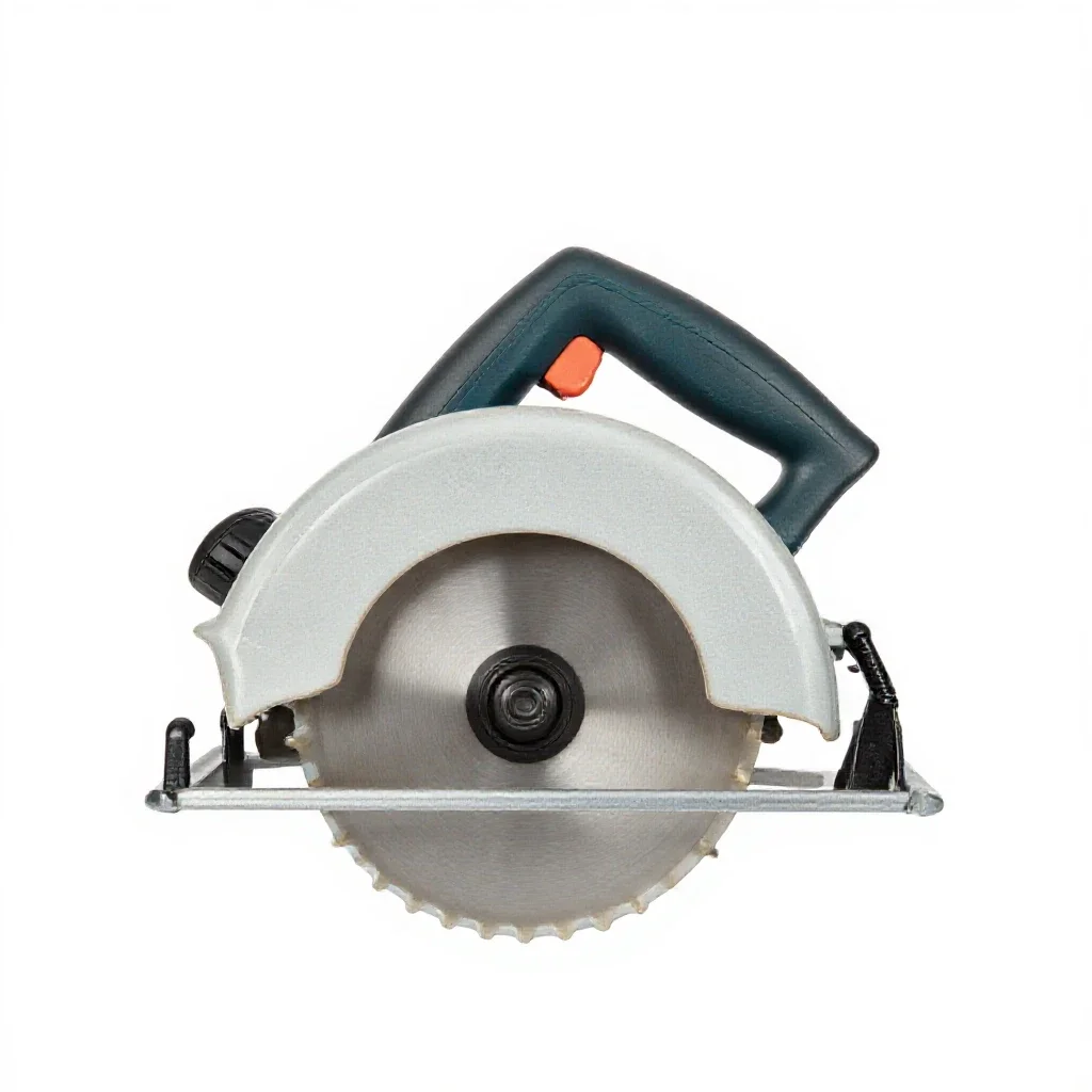 Portable circular saw isolated on a white background