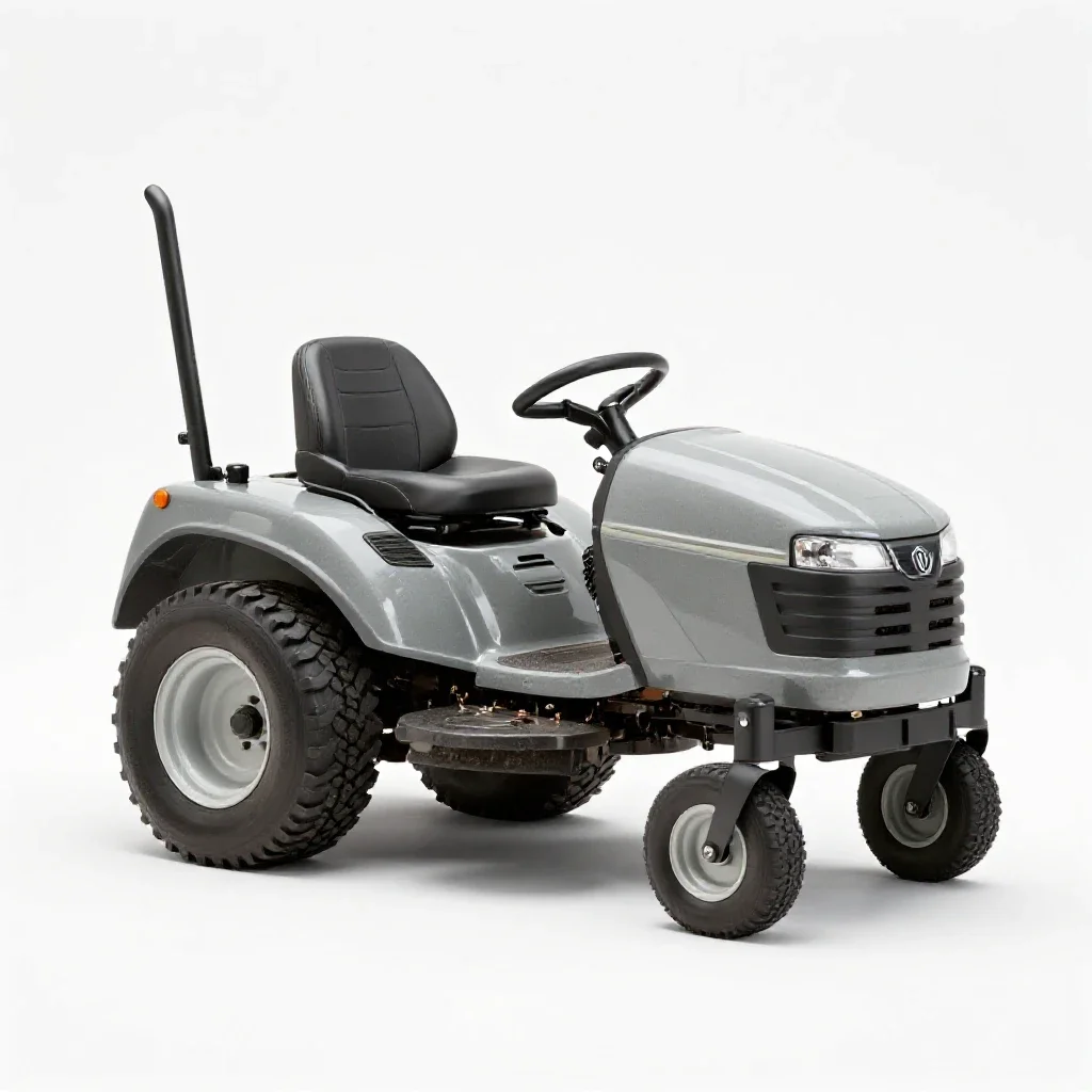 Riding mower isolated on a white background