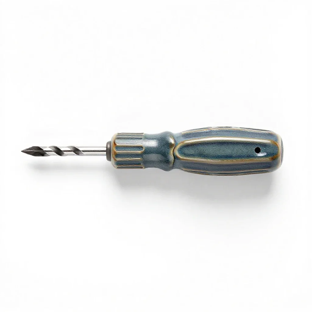 Spiral ratchet screwdriver isolated on a white background