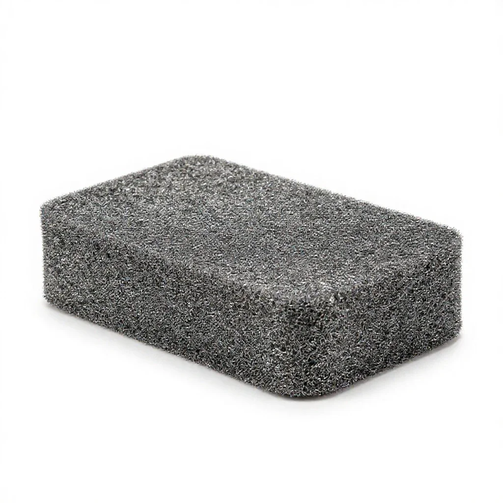 Steel-wool pad isolated on a white background