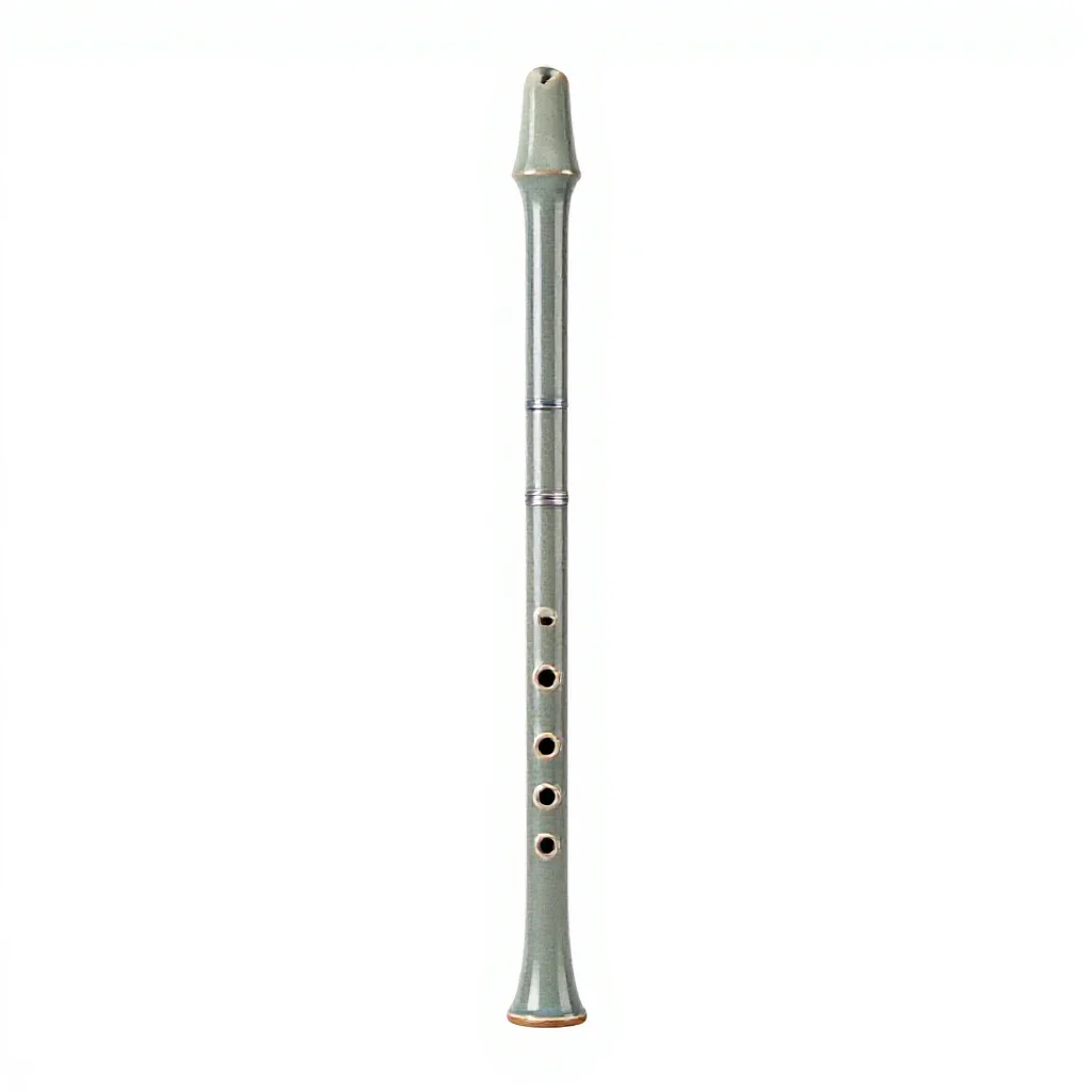 Straight flute isolated on a white background