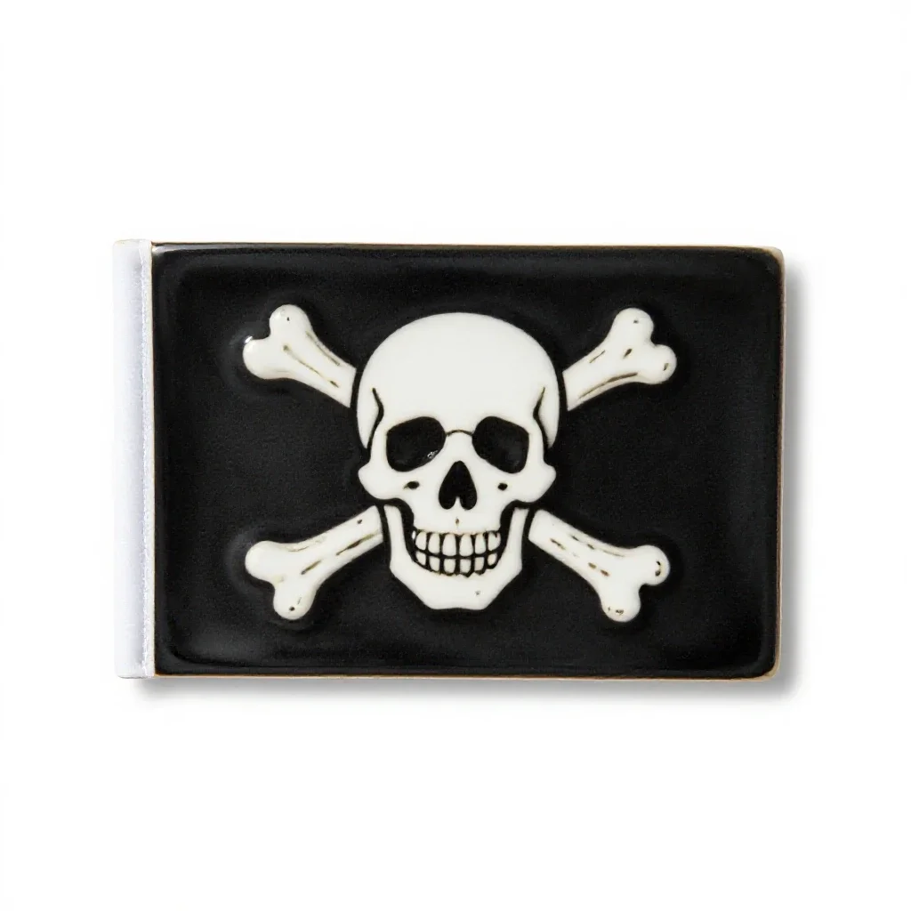 Black flag isolated on a white background