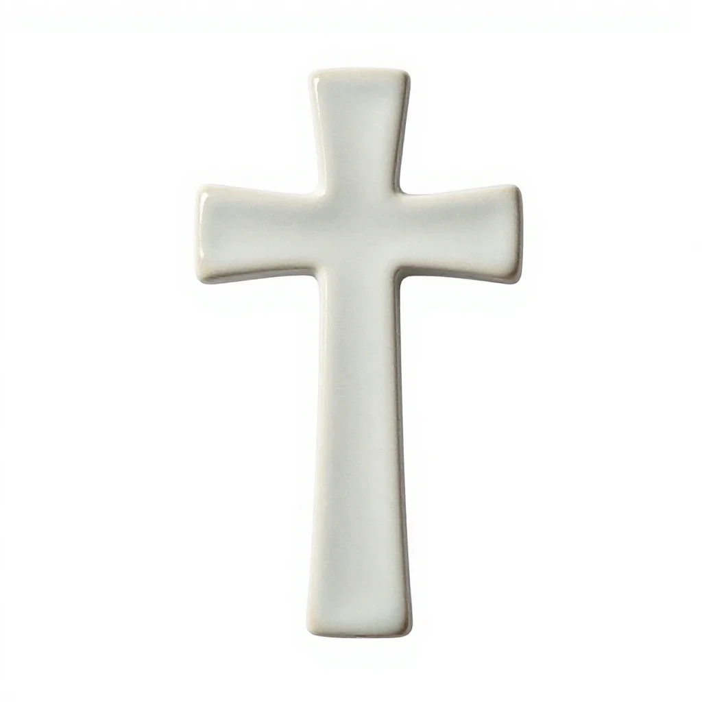 Papal cross isolated on a white background