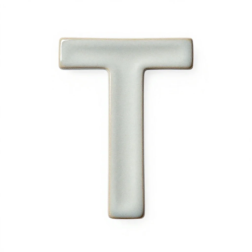 Tau cross isolated on a white background
