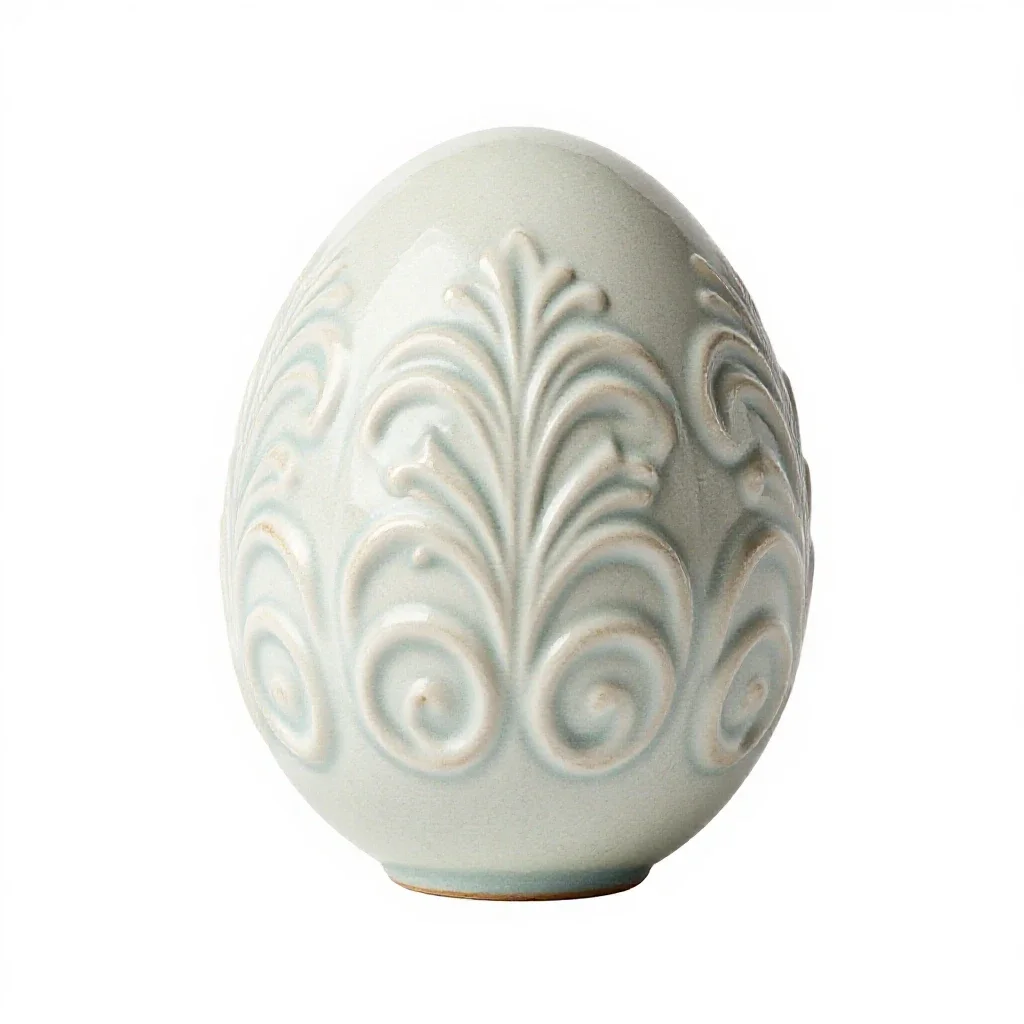 Egg-and-dart isolated on a white background