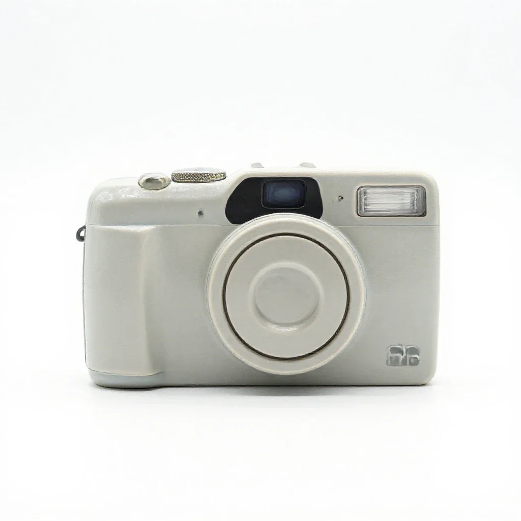 Point-and-shoot camera isolated on a white background