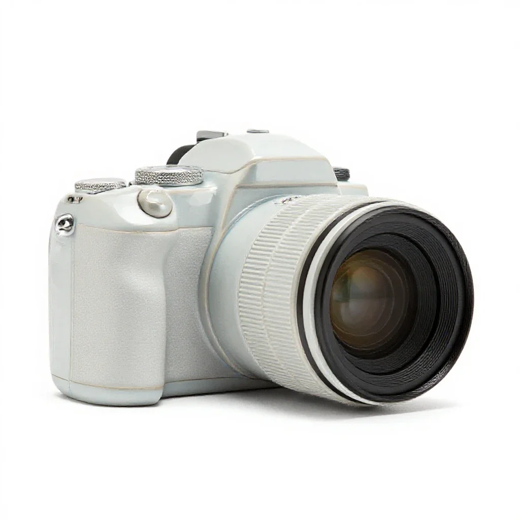 Portrait camera isolated on a white background