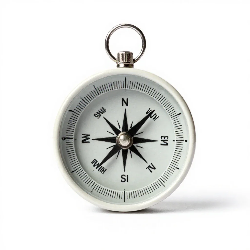 Radio compass isolated on a white background