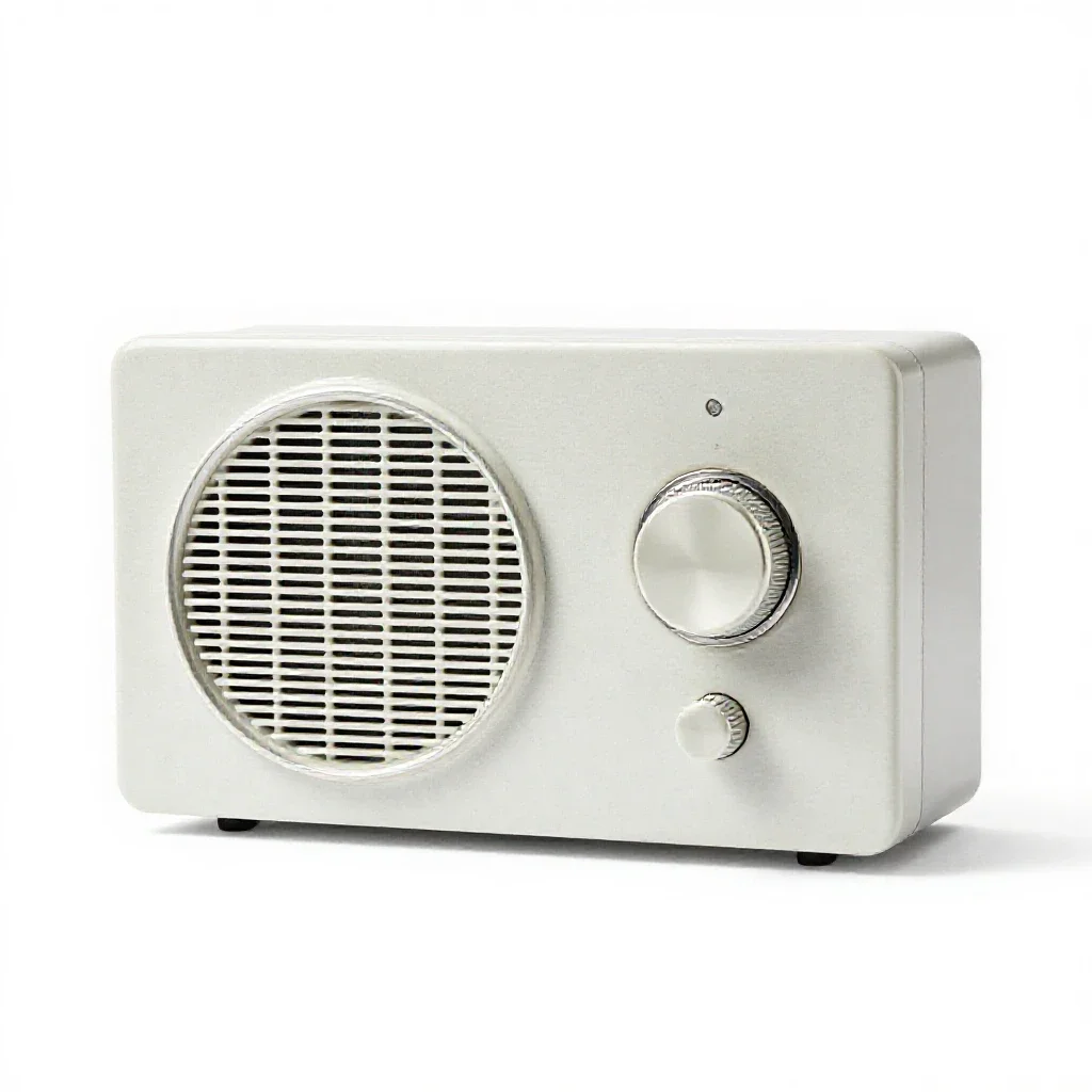 Radio receiver isolated on a white background