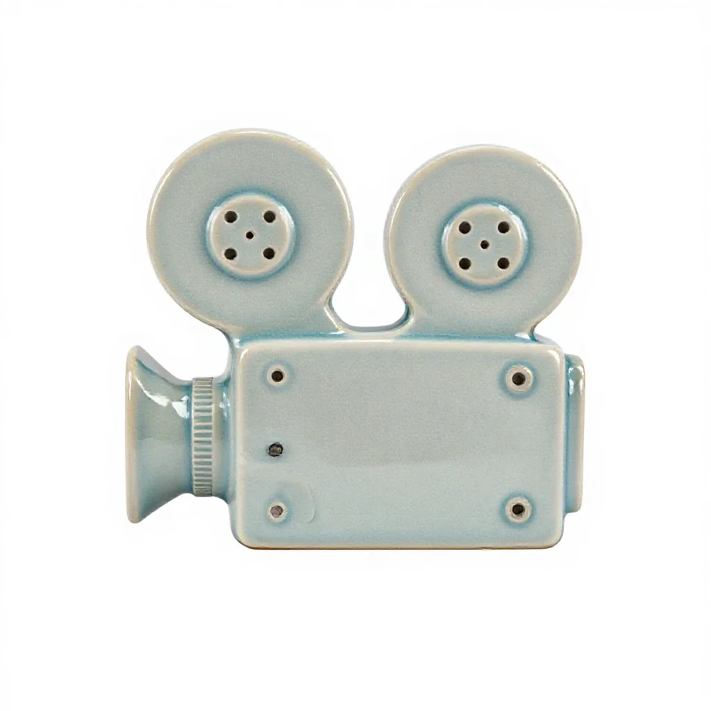 Sound camera isolated on a white background