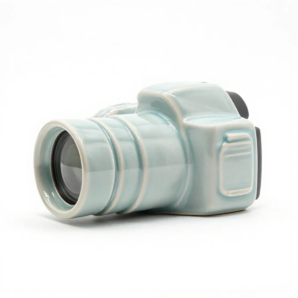 Television camera isolated on a white background
