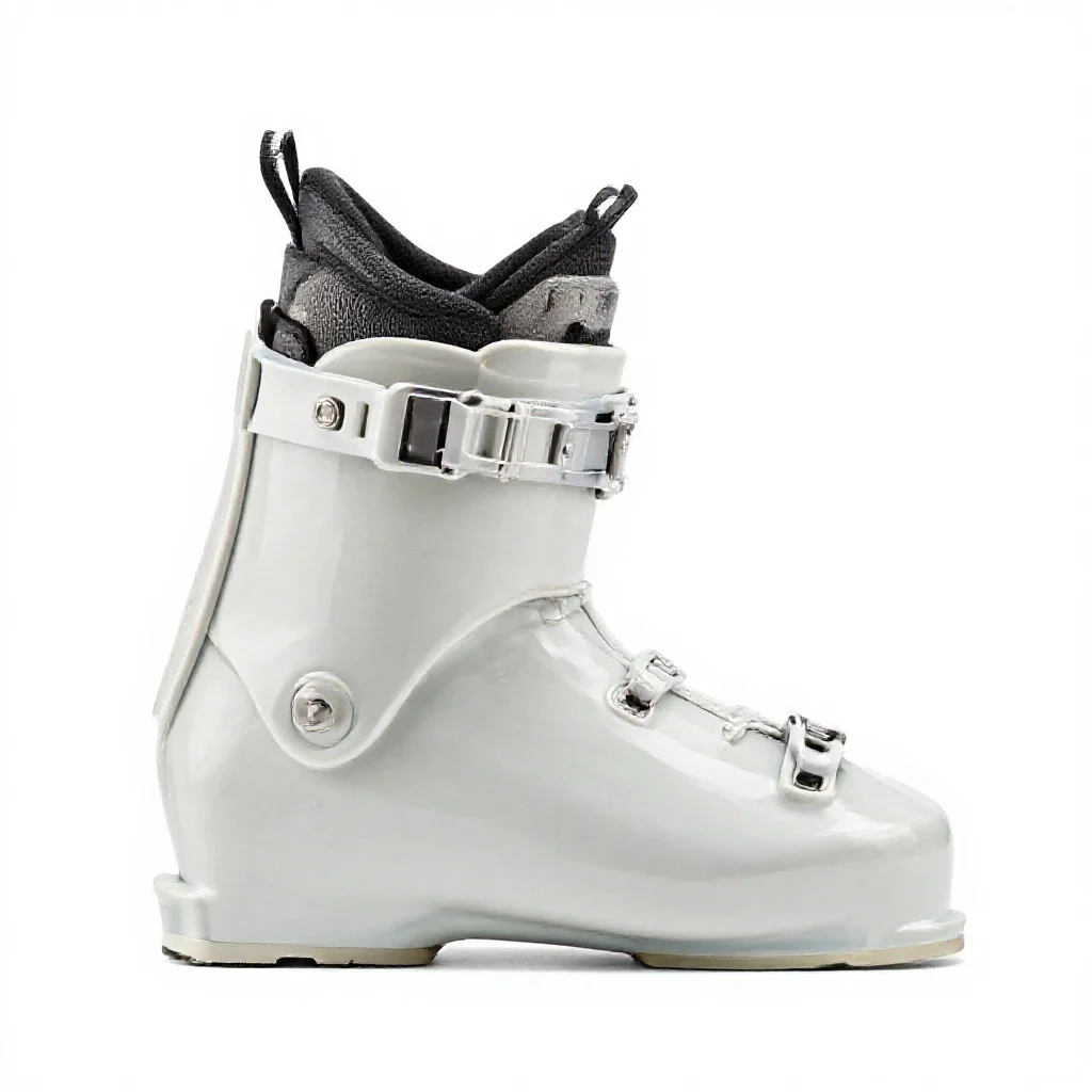 Ski boot isolated on a white background