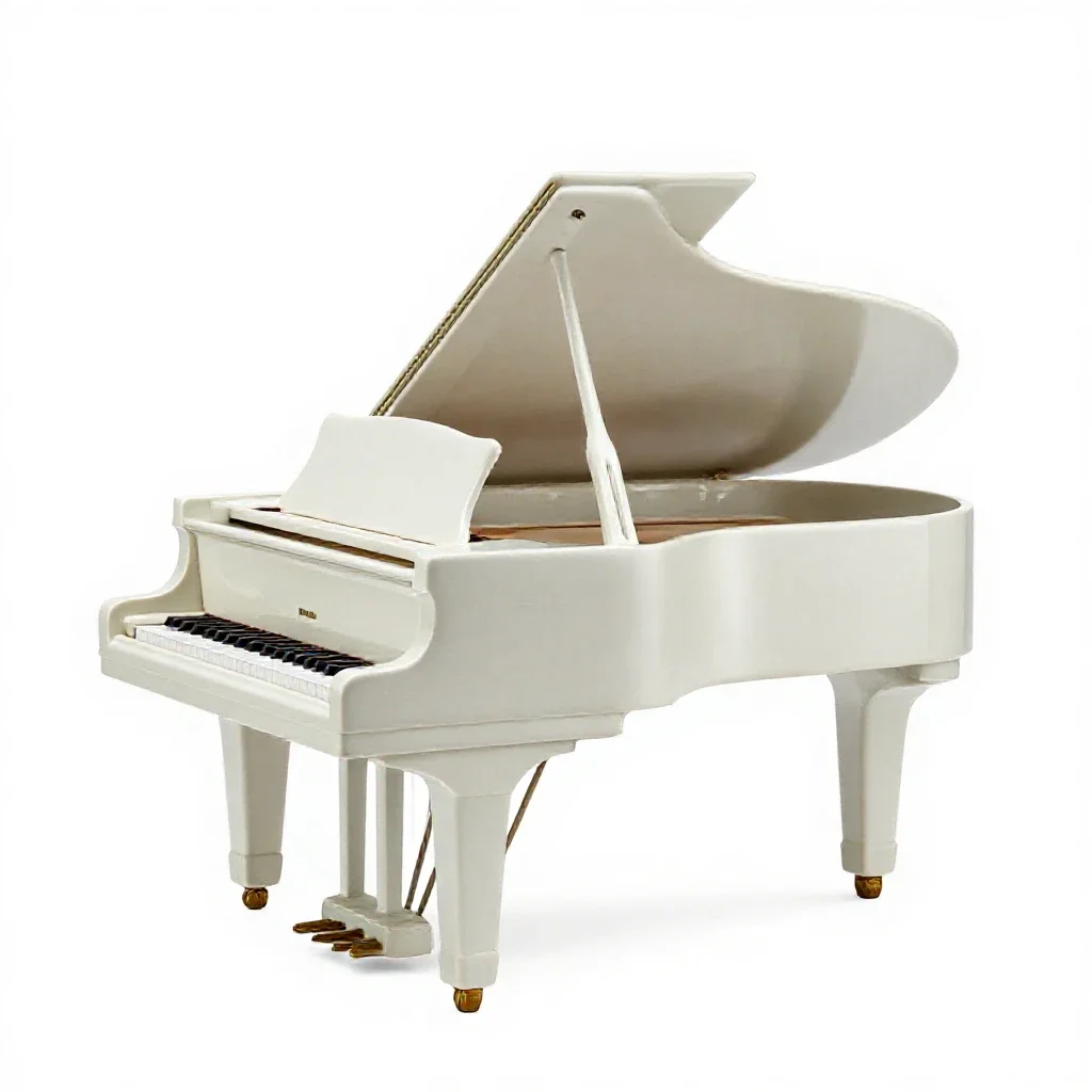 Baby grand isolated on a white background