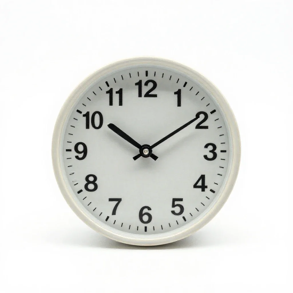 Caesium clock isolated on a white background