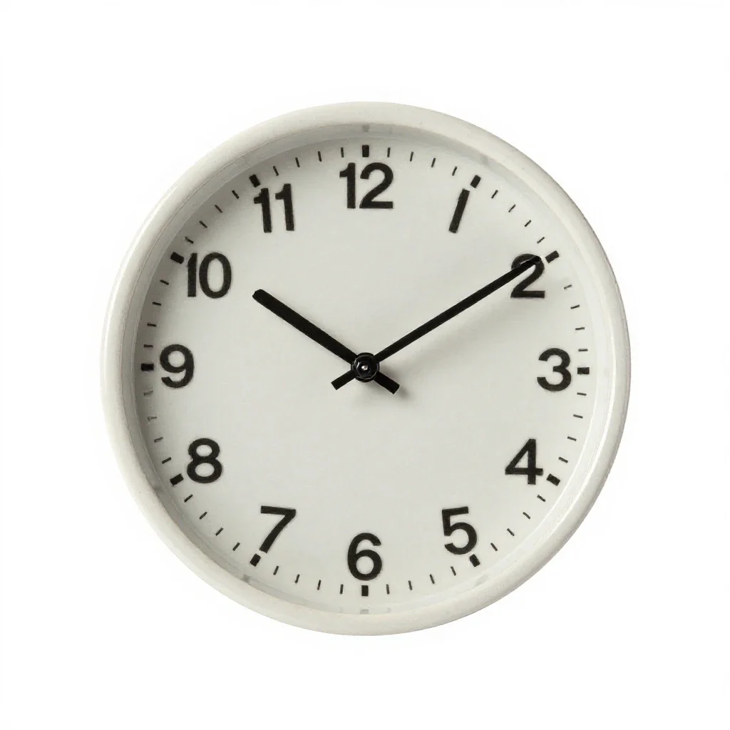 Clock isolated on a white background