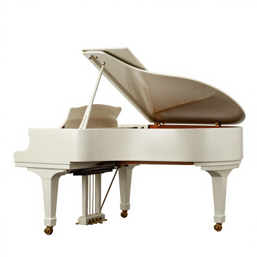 Concert grand isolated on a white background