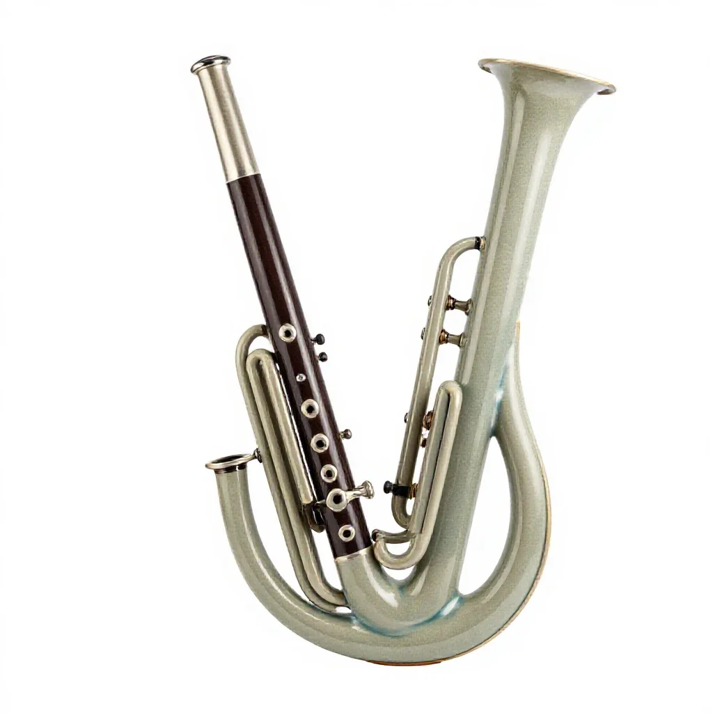 Contrabassoon isolated on a white background