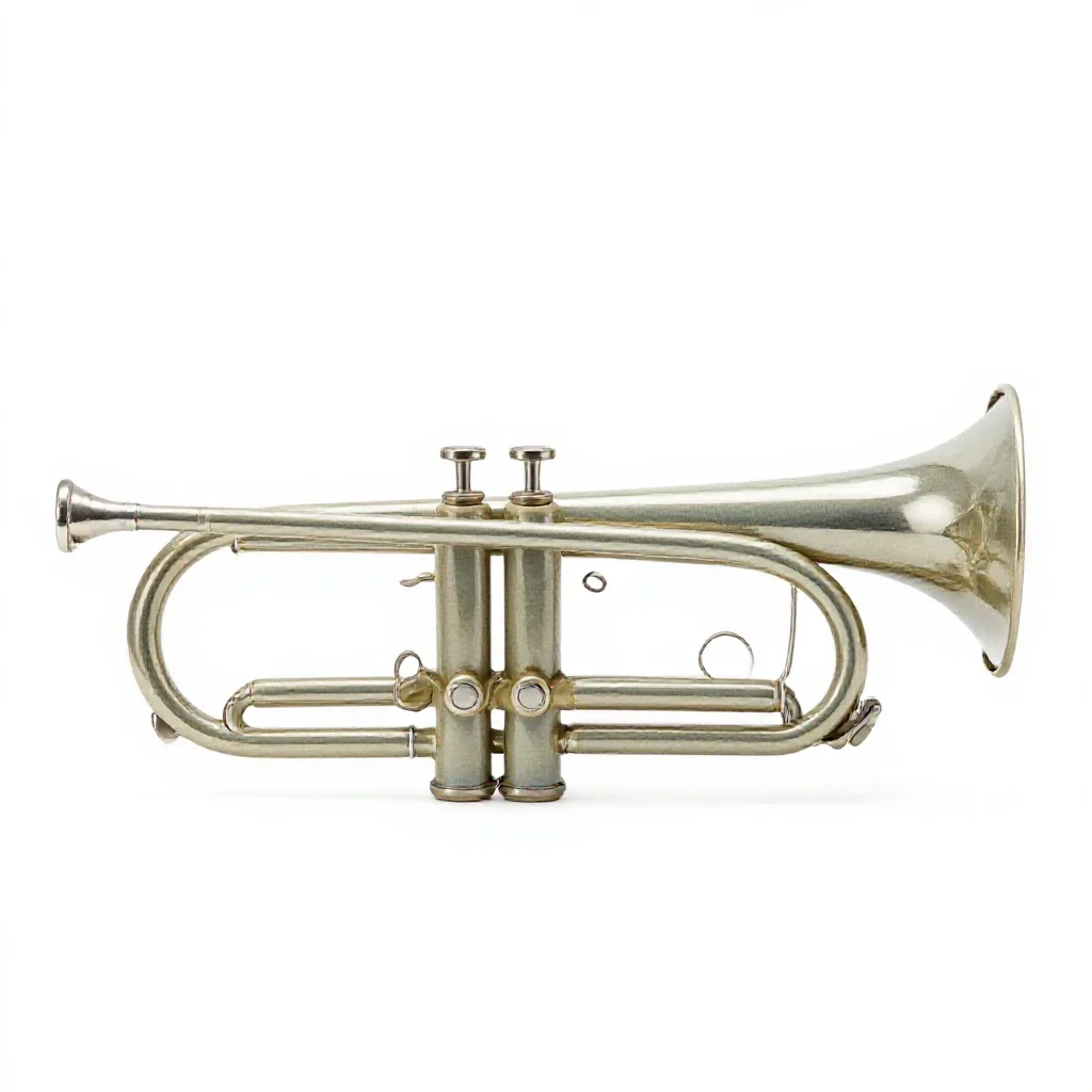 Flugelhorn isolated on a white background