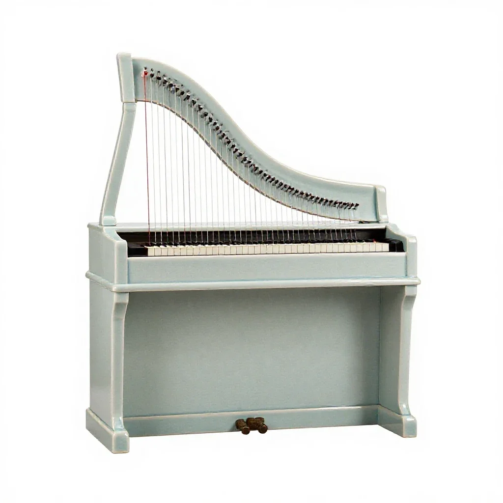 Harpsichord isolated on a white background