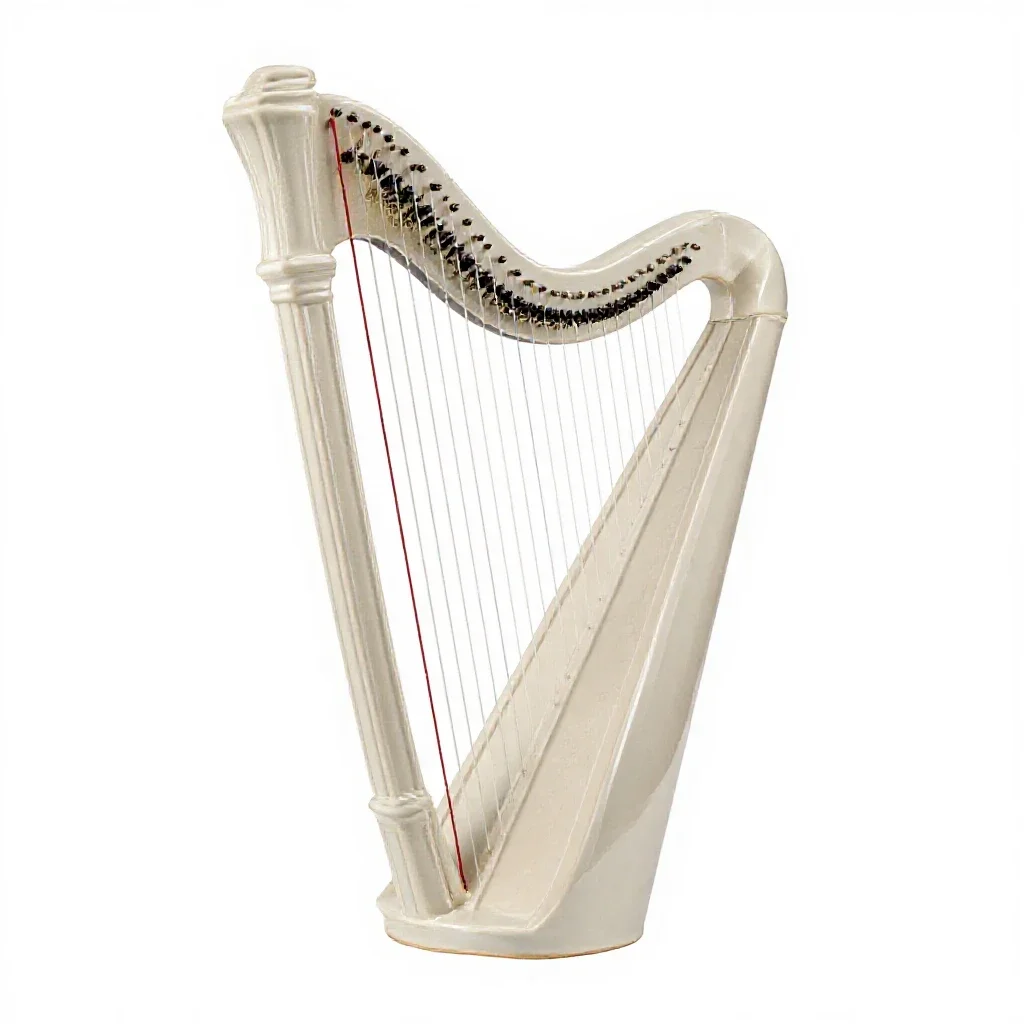 Lyre isolated on a white background