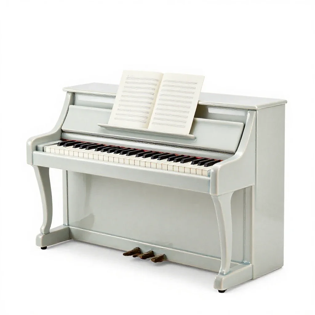 Mechanical piano isolated on a white background